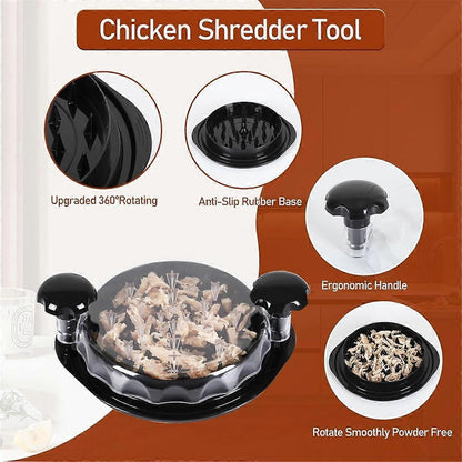 Chicken Shredder Tool - Non-Slip Base & Handles for Easy Shredding V1263-JX-3451