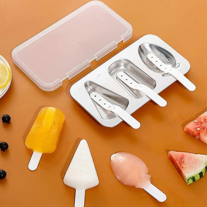 Stainless Steel Popsicle Molds - BPA-Free Reusable Set with Sticks & Lids V1263-JX-3453