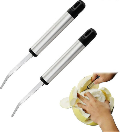 2PCS Stainless Steel Grapefruit Knife - Curved Serrated Blade V1263-JX-3456