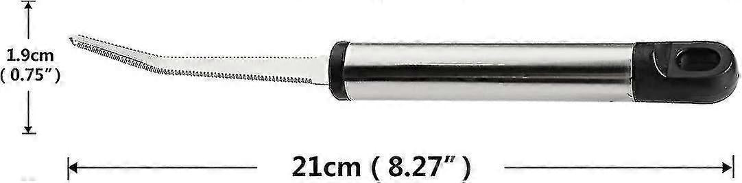 2PCS Stainless Steel Grapefruit Knife - Curved Serrated Blade V1263-JX-3456