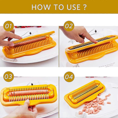 Hot Dog & Banana Slicer - Multifunctional Stainless Steel Cutter V1263-JX-3457