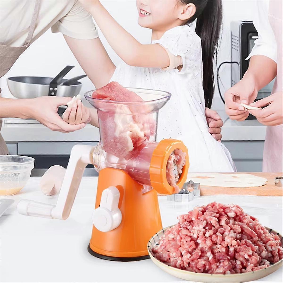 Manual Meat Grinder - Stainless Steel Mincer for Meat & Vegetables V1263-JX-3464