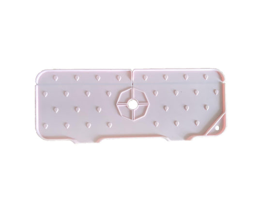 Waterproof Sink Faucet Mat Silicone Faucet Drain Cushion-Pink V1263-JX-347