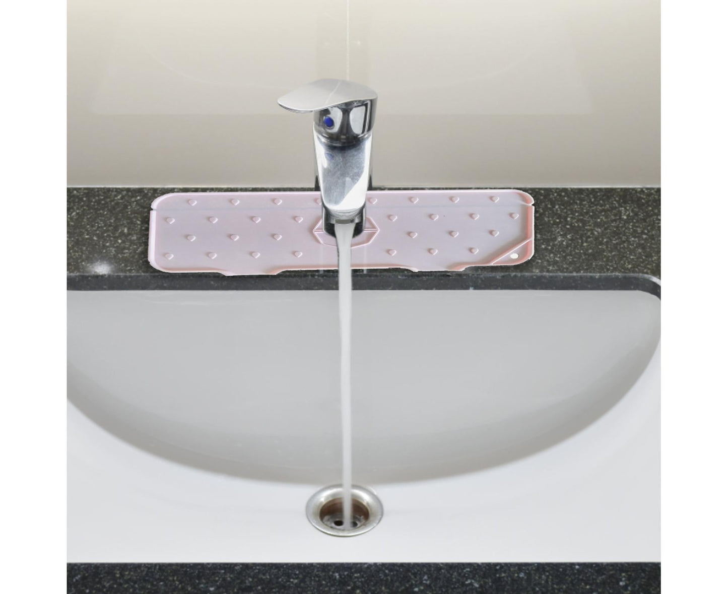 Waterproof Sink Faucet Mat Silicone Faucet Drain Cushion-Pink V1263-JX-347