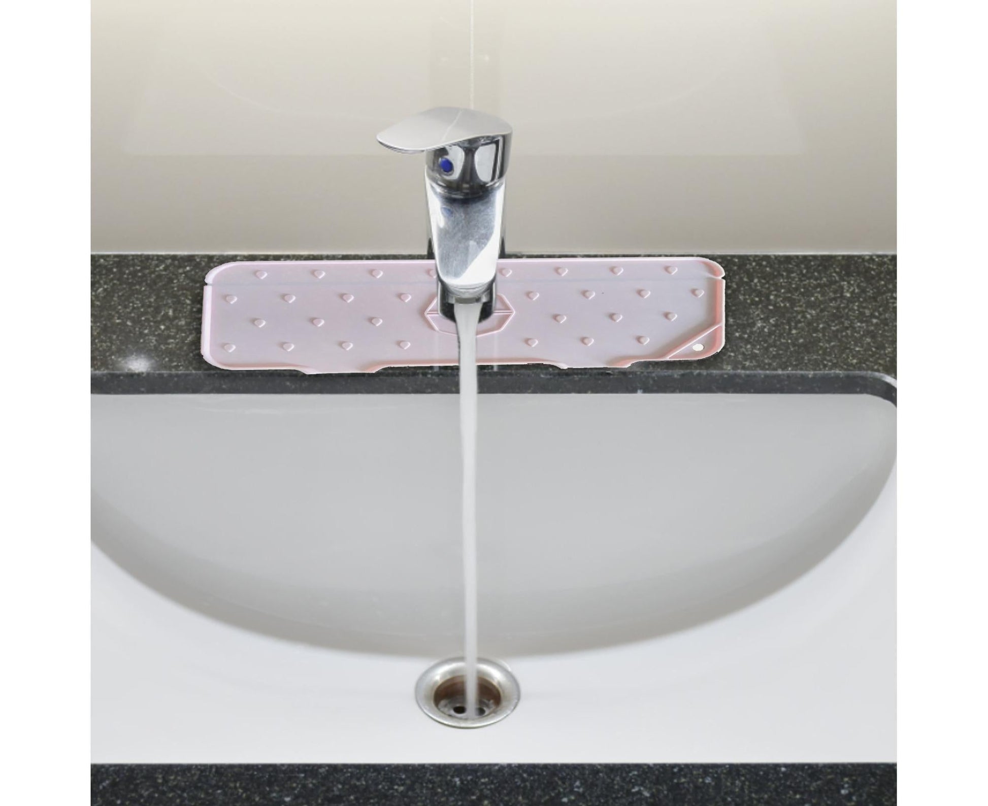 Waterproof Sink Faucet Mat Silicone Faucet Drain Cushion-Pink V1263-JX-347