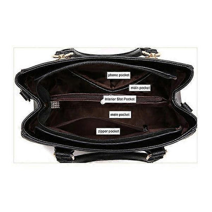 Women's PU Leather Shoulder Bag Tote Bag Ladies Handbag V1263-JX-3486