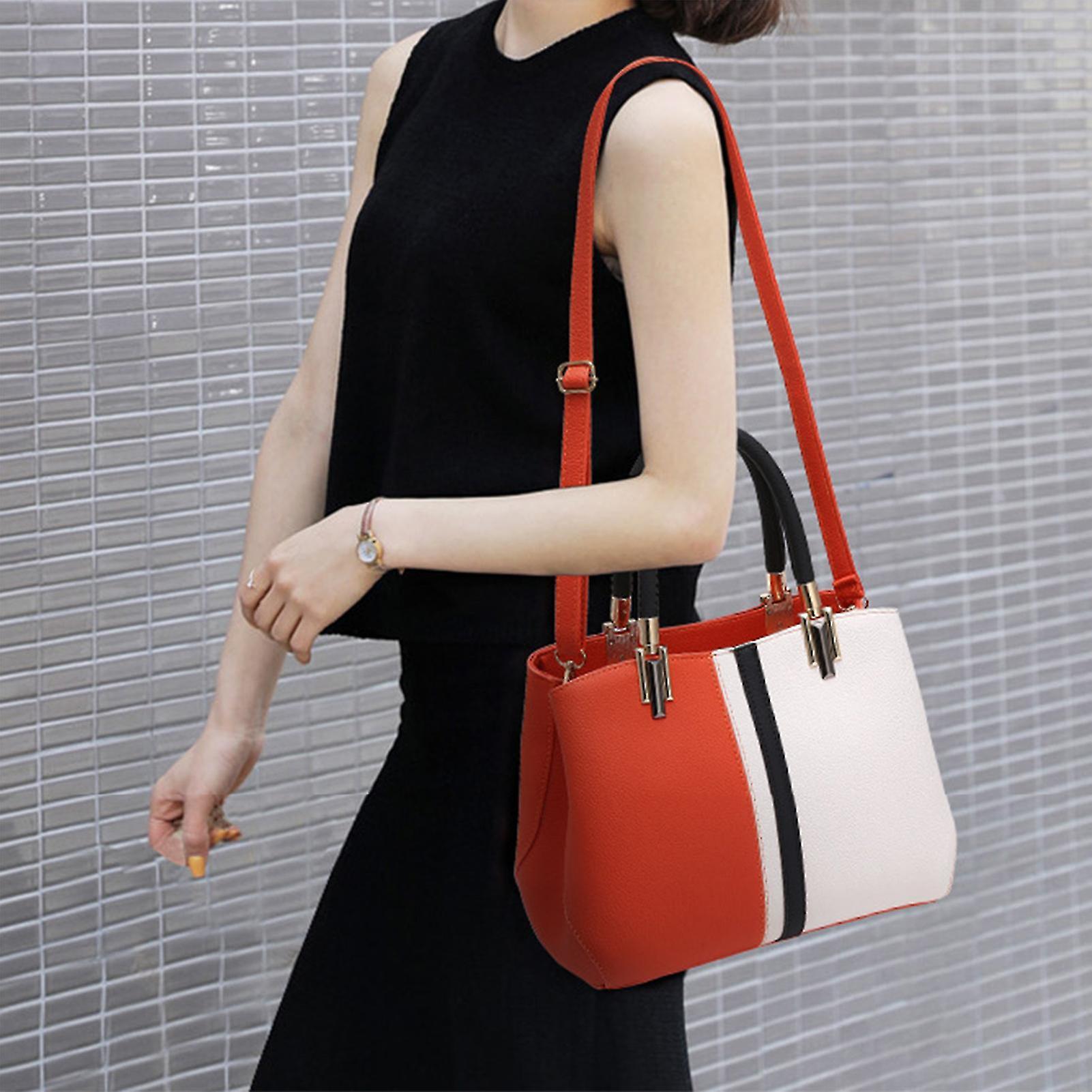 Women's PU Leather Tote Bag Large Capacity Waterproof Handbag V1263-JX-3489