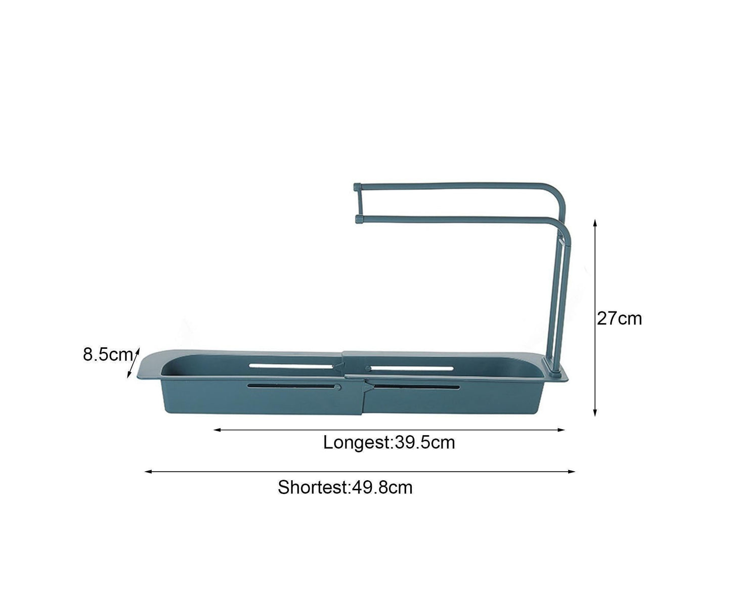 Sink Drain Tray Plastic Quick Drainage Storage Rack-Blue V1263-JX-349