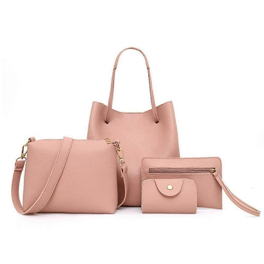 Fashion PU Leather Tote Bag Set for Women Handbag + Shoulder Bag V1263-JX-3491