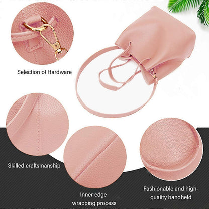 Fashion PU Leather Tote Bag Set for Women Handbag + Shoulder Bag V1263-JX-3491