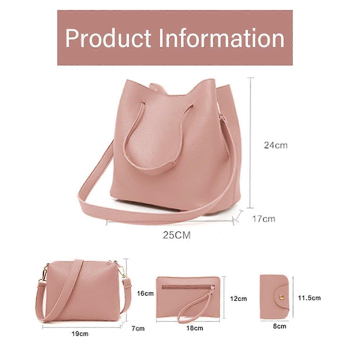 Fashion PU Leather Tote Bag Set for Women Handbag + Shoulder Bag V1263-JX-3491
