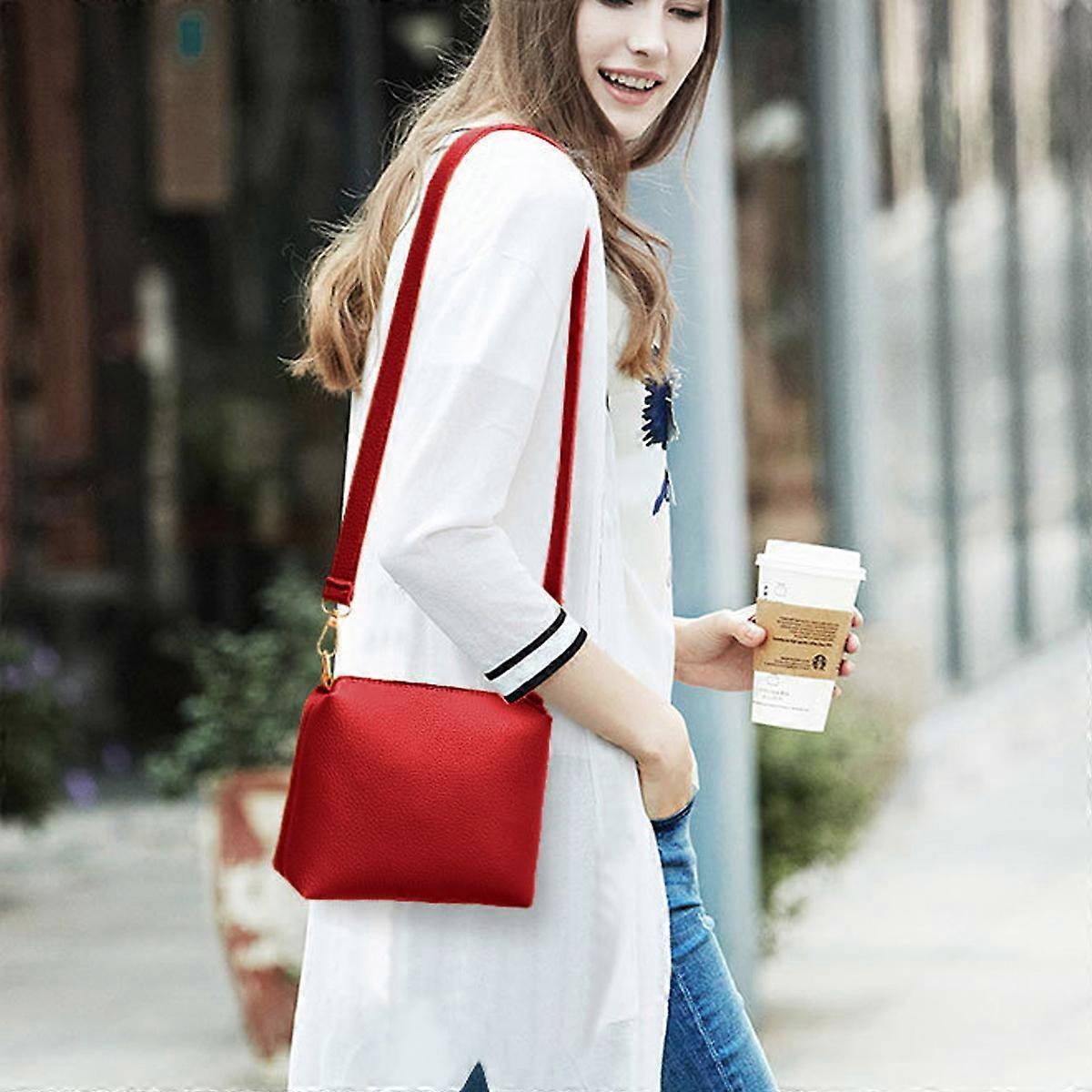 Fashion PU Leather Tote Set Handbag + Shoulder Bag + Wallet V1263-JX-3492