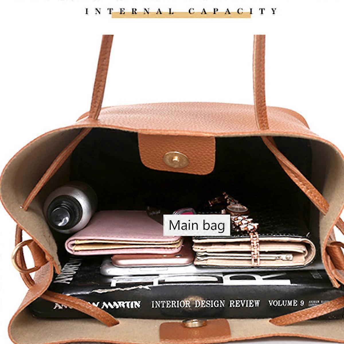 Fashion PU Leather Tote Set Handbag + Shoulder Bag + Wallet V1263-JX-3492