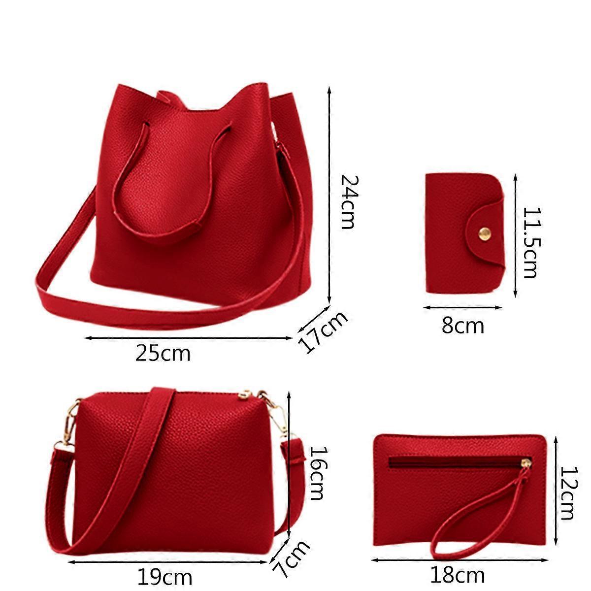 Fashion PU Leather Tote Set Handbag + Shoulder Bag + Wallet V1263-JX-3492