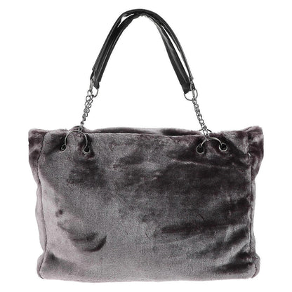 Women's Fuzzy Tote Bag Fluffy Plush Handbag Tote Purses V1263-JX-3519