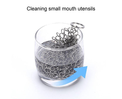 Stainless Steel Cast Iron Skillet Cleaner Chainmail Scrubber-6inch V1263-JX-352