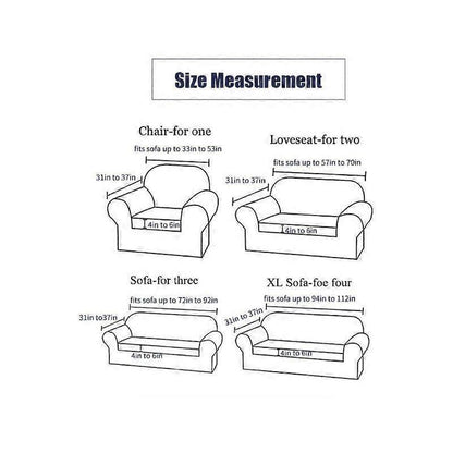 2 Seater Stretch Sofa Cover with Armrests 145-185cm V1263-JX-3529