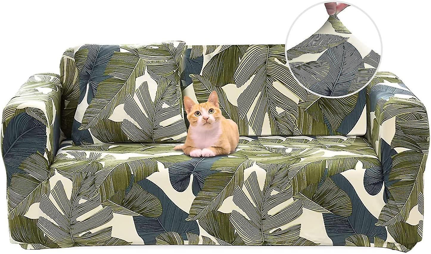 2 Seater Sofa Cover Elastic Spandex Sofa Cover with Armrests - Green 145-185cm V1263-JX-3531