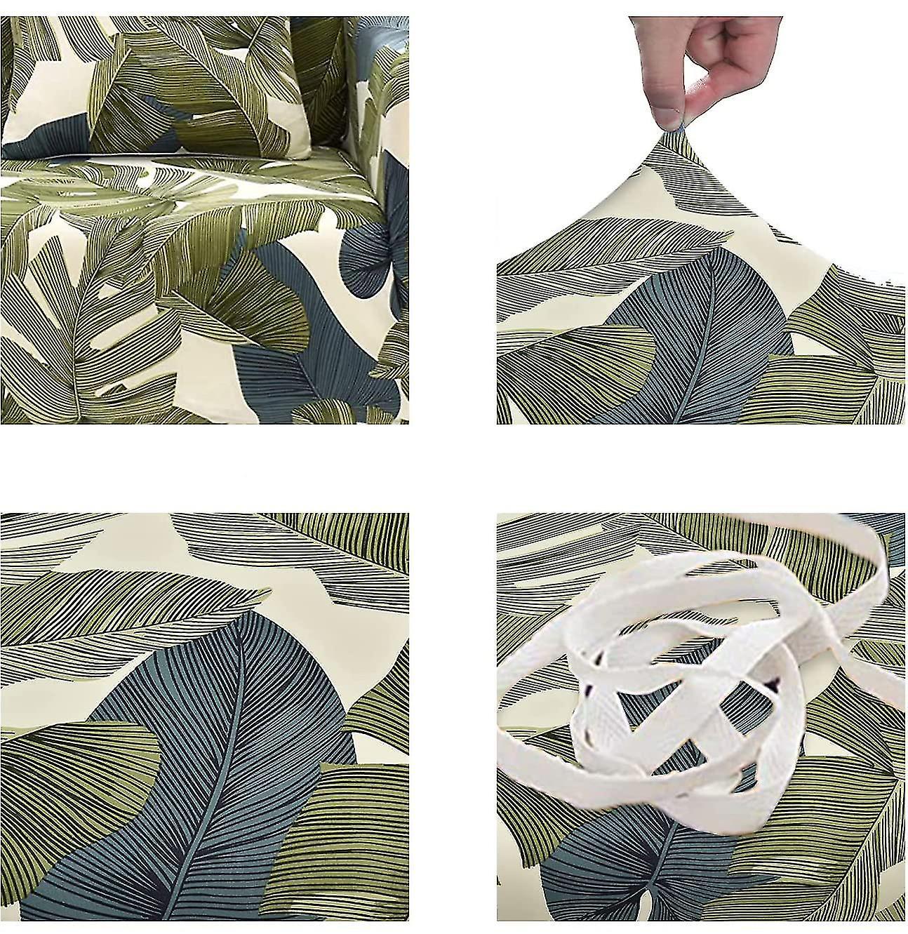 2 Seater Sofa Cover Elastic Spandex Sofa Cover with Armrests - Green 145-185cm V1263-JX-3531