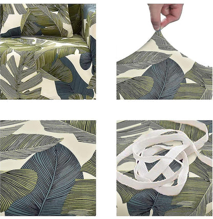 2 Seater Sofa Cover Elastic Spandex Sofa Cover with Armrests - Green 145-185cm V1263-JX-3531