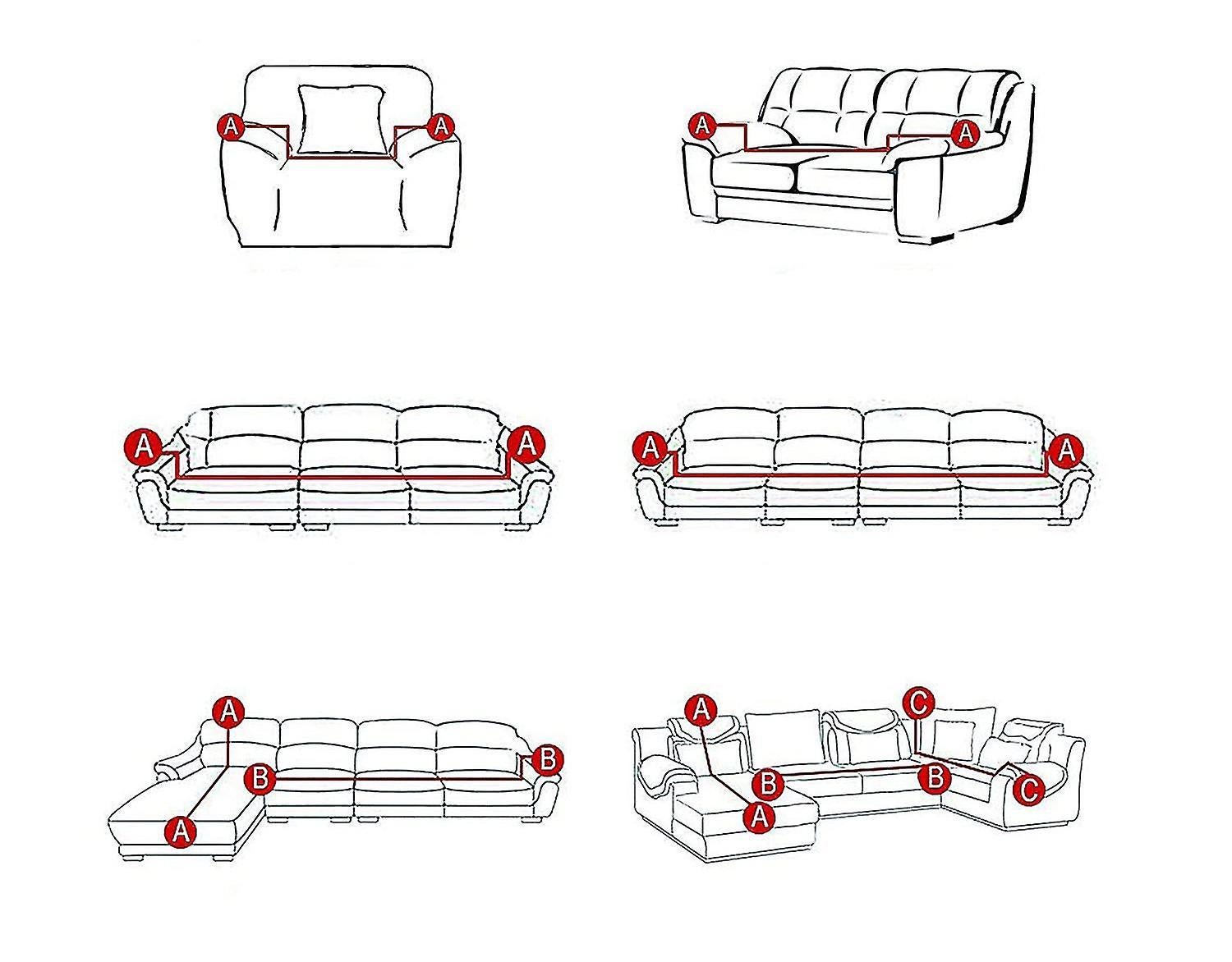 2 Seater Sofa Cover Elastic Spandex Sofa Cover with Armrests - Green 145-185cm V1263-JX-3531