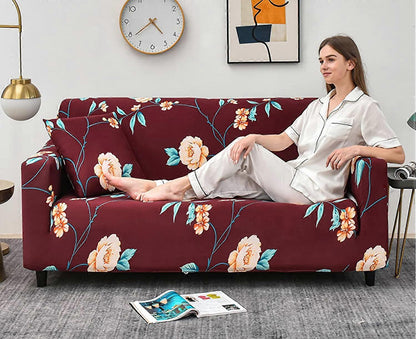 2 Seater Jacquard Elastic Sofa Cover Anti-Slip Stretch Slipcover V1263-JX-3539