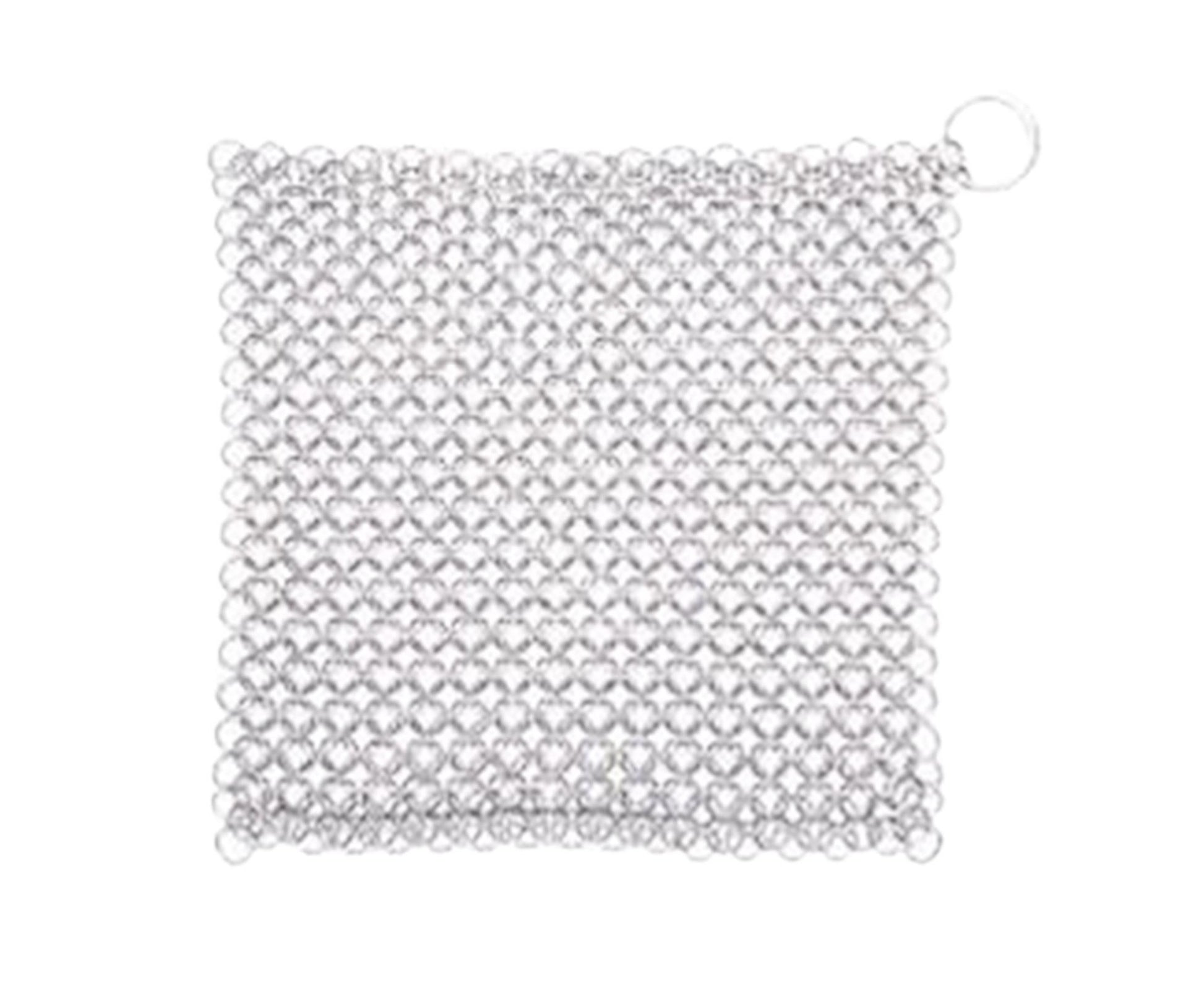 Stainless Steel Cast Iron Skillet Cleaner Chainmail Scrubber-7inch V1263-JX-354
