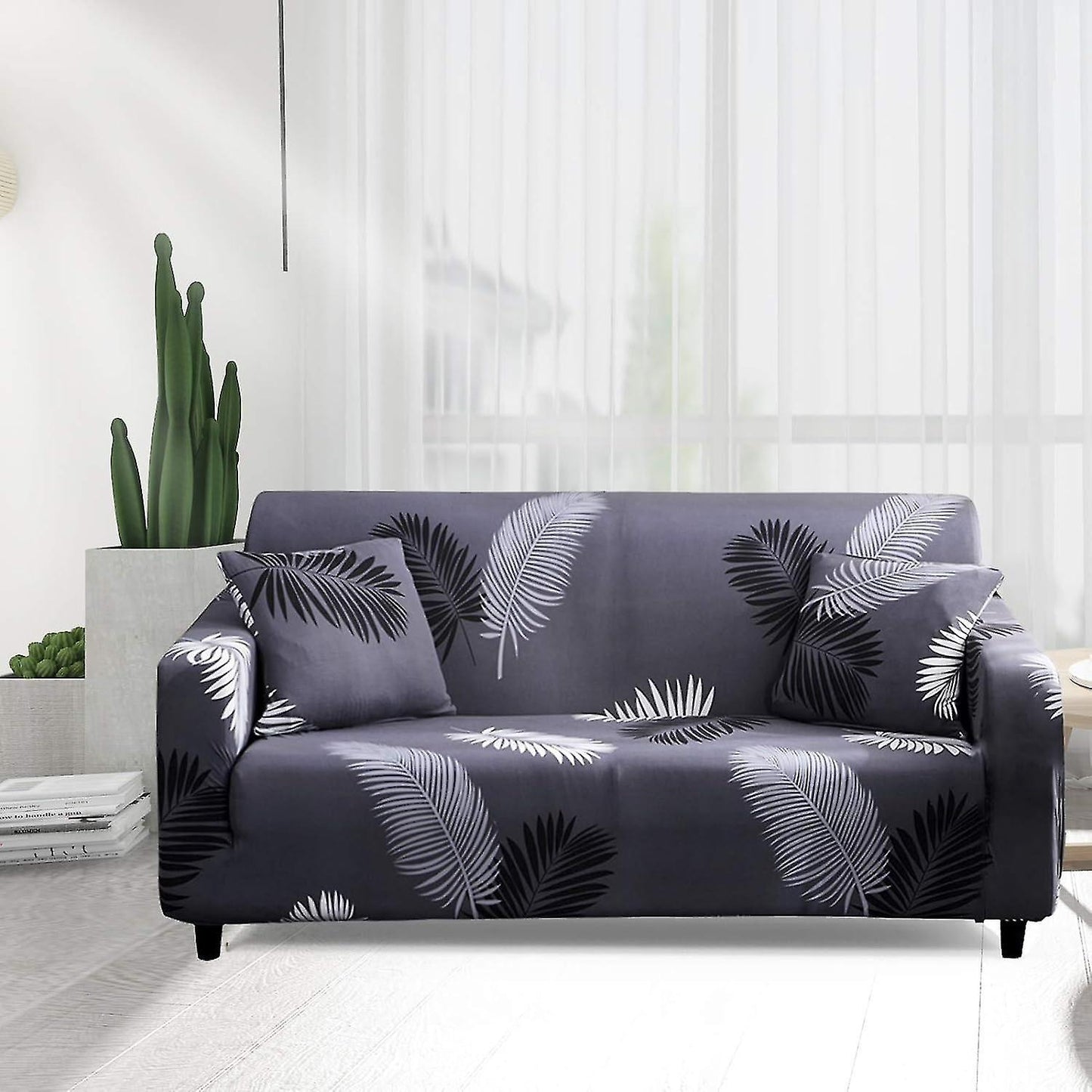 3 Seater Elastic Sofa Cover with Armrests Universal Sofa Protector V1263-JX-3546