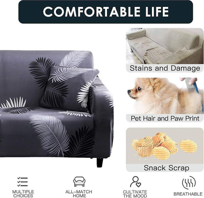 3 Seater Elastic Sofa Cover with Armrests Universal Sofa Protector V1263-JX-3546
