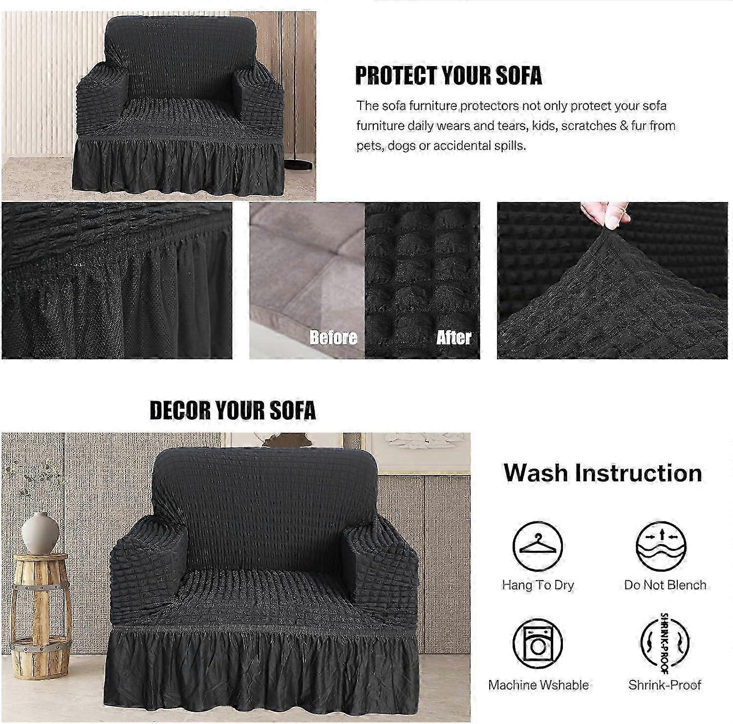Elastic Non-Slip Sofa Cover Stretch Slipcover Couch Protector V1263-JX-3548