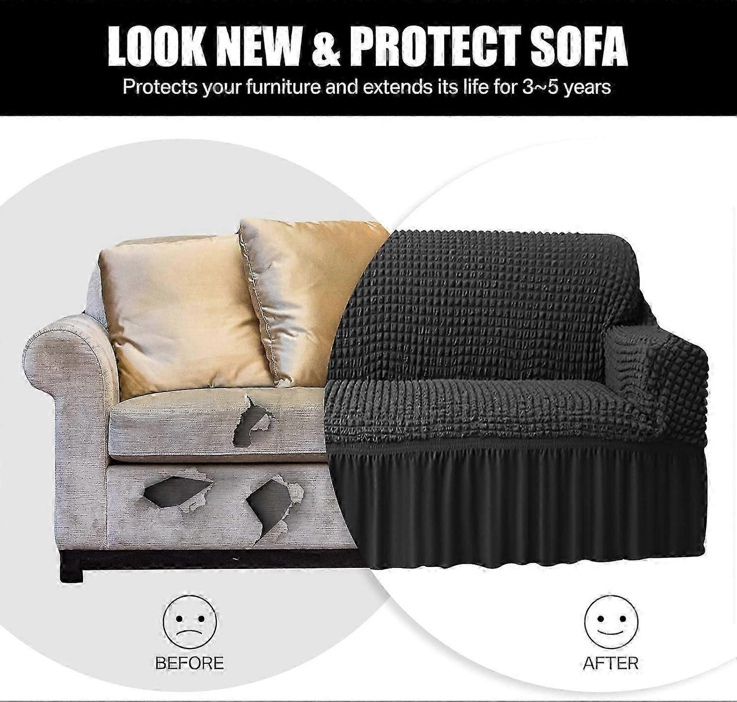 Elastic Non-Slip Sofa Cover Stretch Slipcover Couch Protector V1263-JX-3548