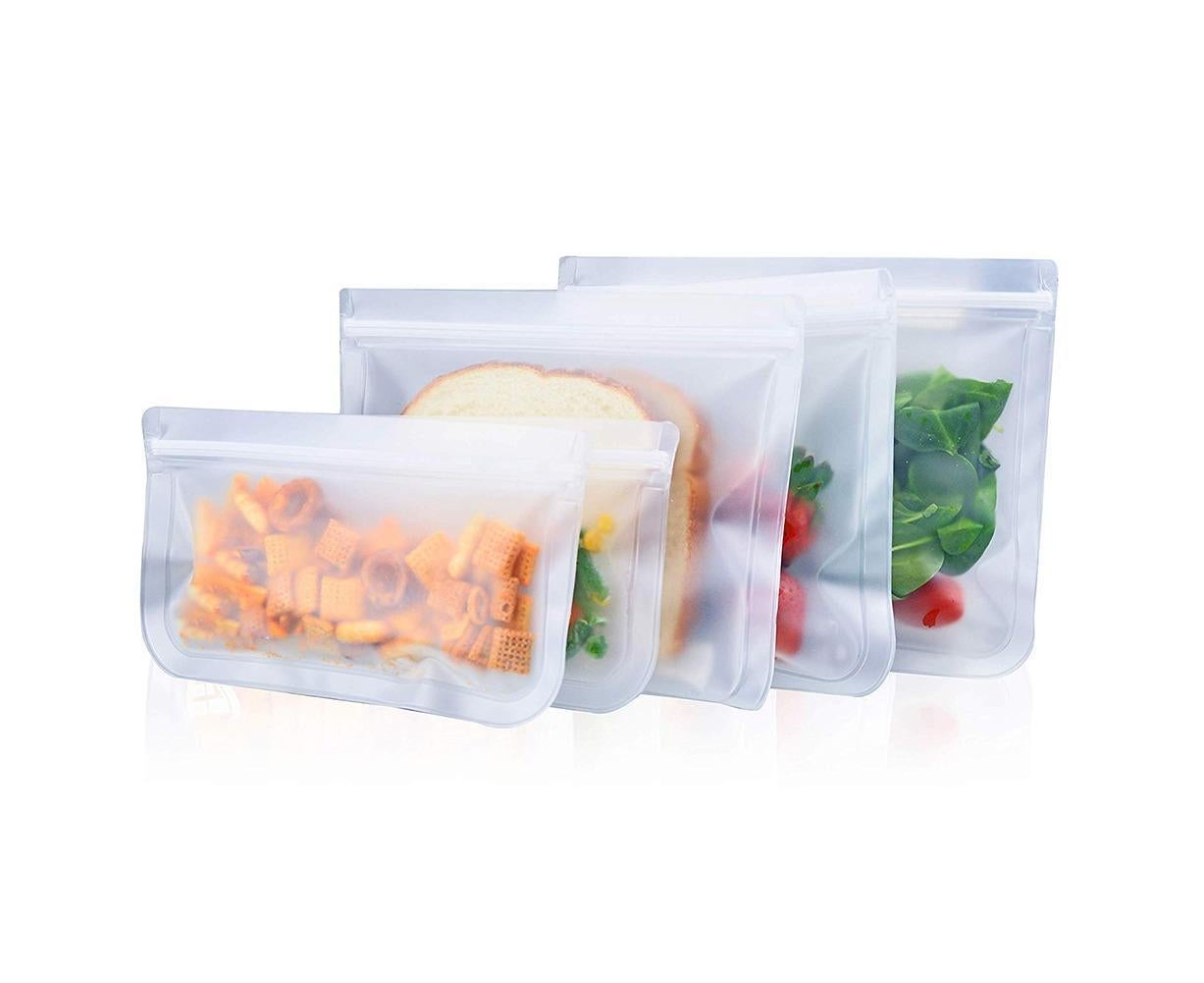 5Pcs Reusable Frosted Self Sealed Sandwiches Food Freezer Storage Bag Organizer V1263-JX-355