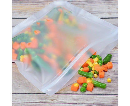 5Pcs Reusable Frosted Self Sealed Sandwiches Food Freezer Storage Bag Organizer V1263-JX-355