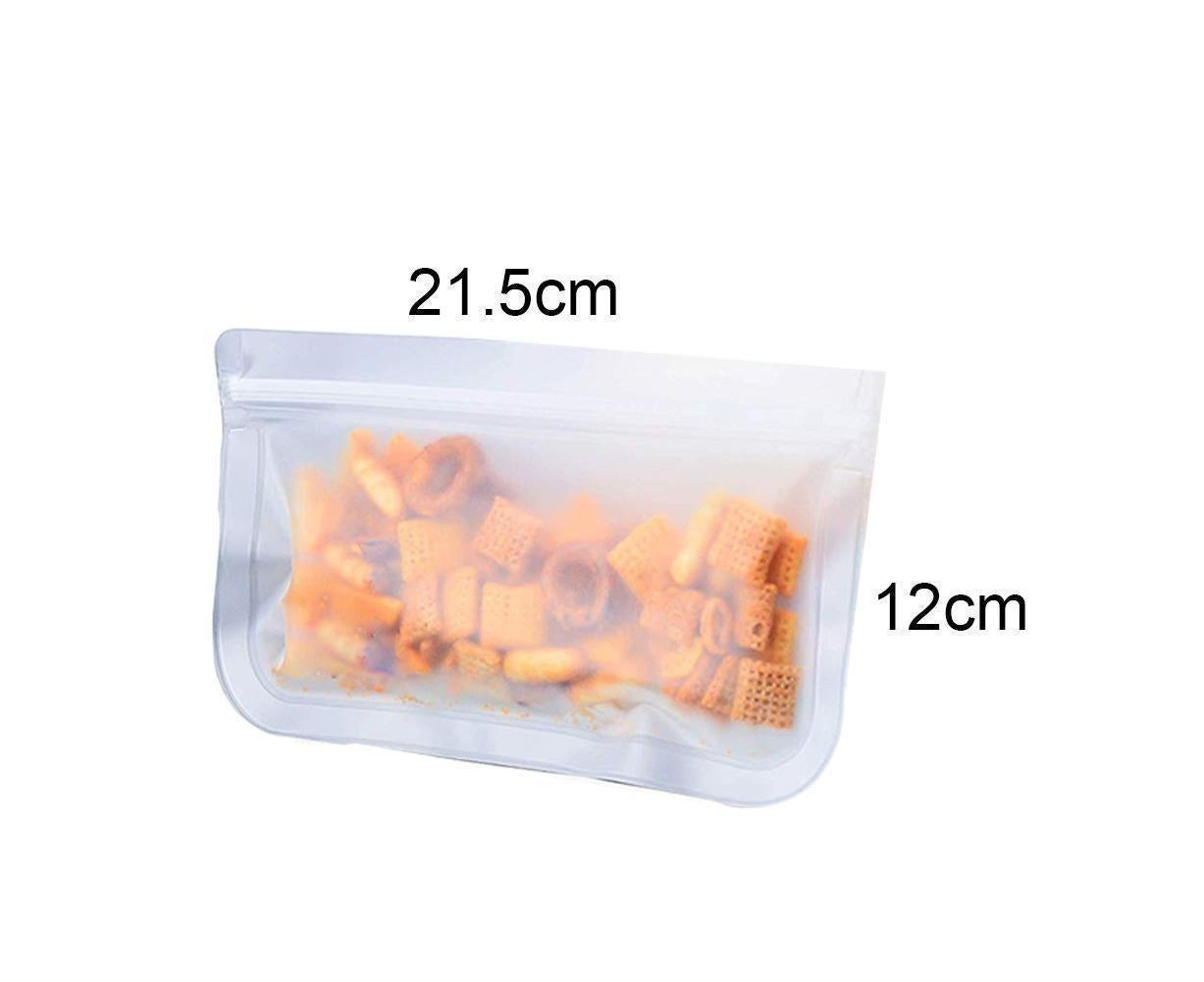 5Pcs Reusable Frosted Self Sealed Sandwiches Food Freezer Storage Bag Organizer V1263-JX-355