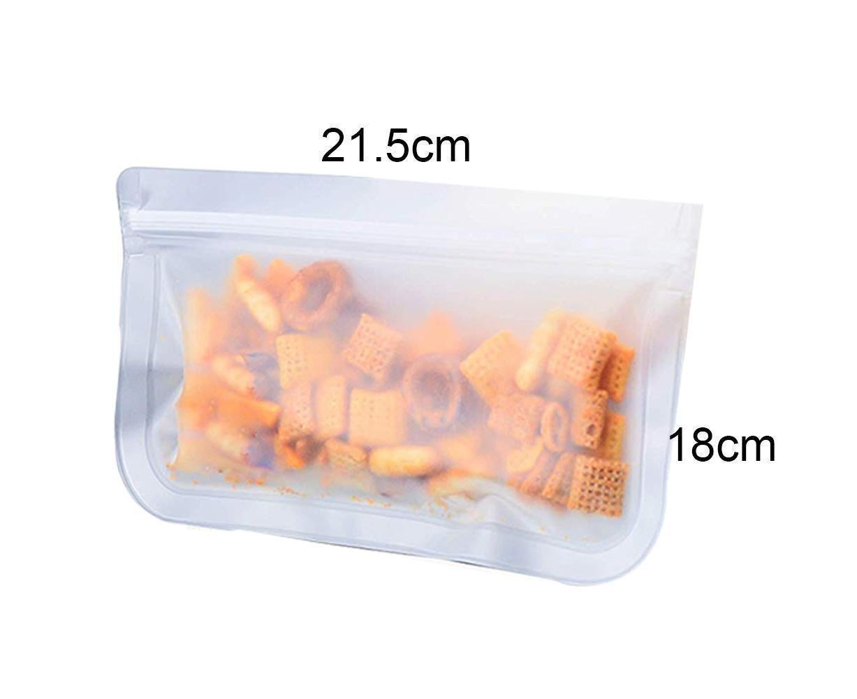 5Pcs Reusable Frosted Self Sealed Sandwiches Food Freezer Storage Bag Organizer V1263-JX-355
