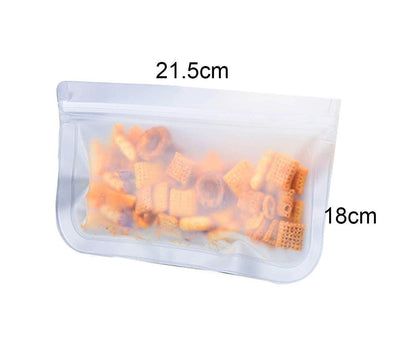 5Pcs Reusable Frosted Self Sealed Sandwiches Food Freezer Storage Bag Organizer V1263-JX-355