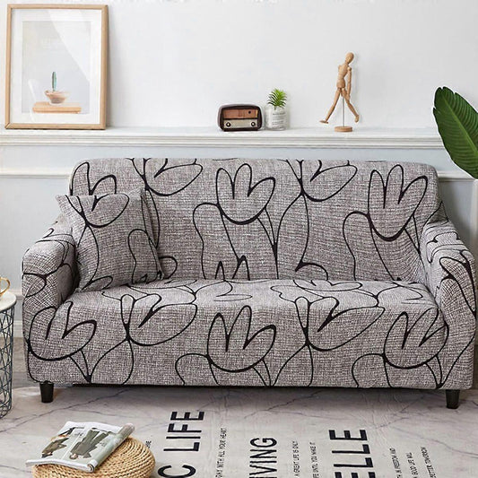 2 Seater Waterproof Elastic Sofa Cover Set Dustproof Sofa Protector with Cushion Mat 145-180cm V1263-JX-3550