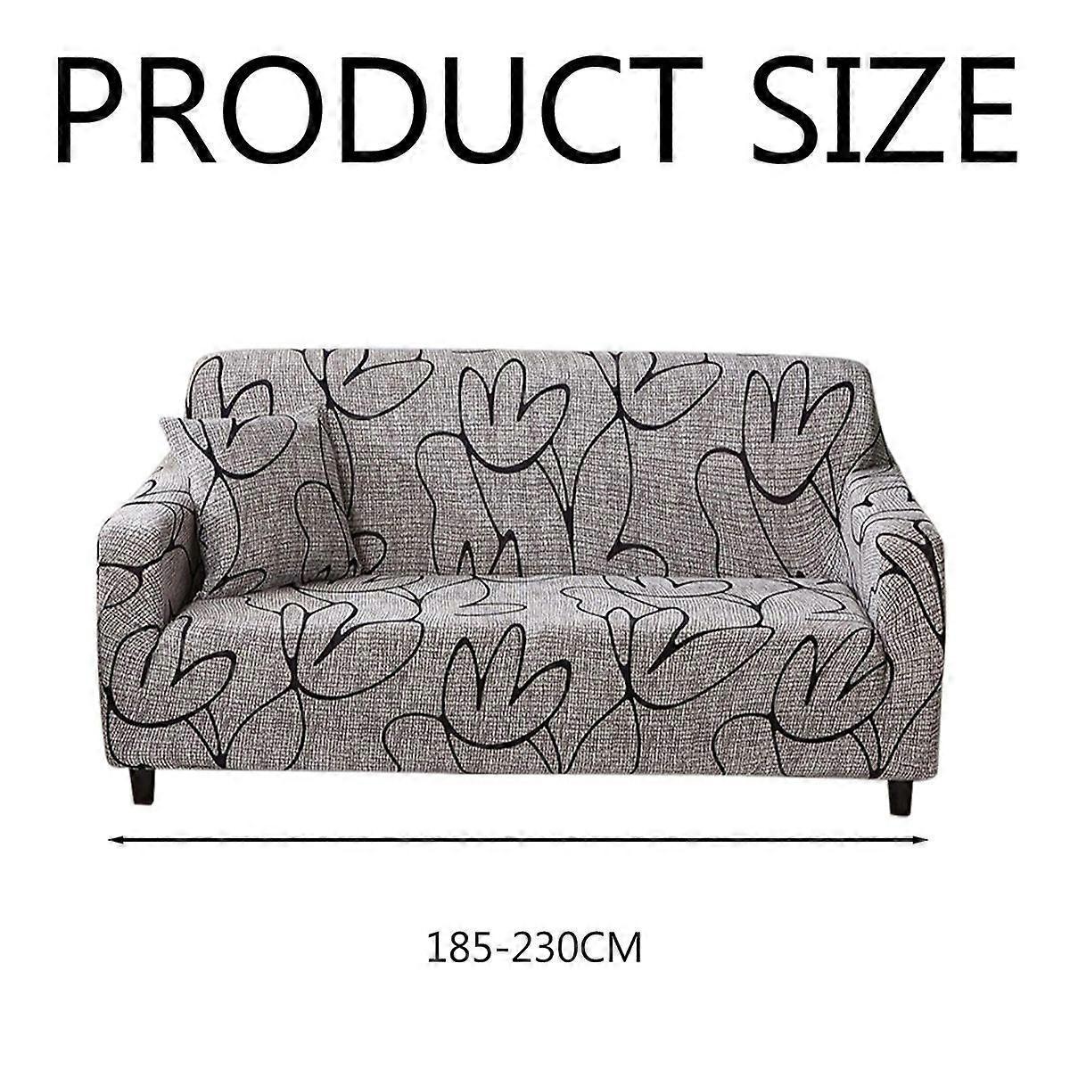 2 Seater Waterproof Elastic Sofa Cover Set Dustproof Sofa Protector with Cushion Mat 145-180cm V1263-JX-3550