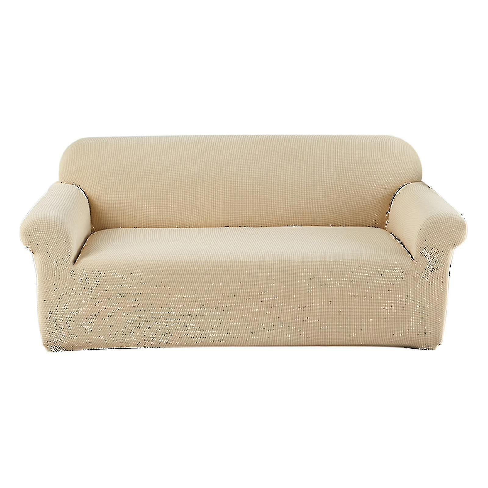 2 Seater Sofa Cushion Cover Sofa Towel Cloth Sofa Slipcover - Beige V1263-JX-3551