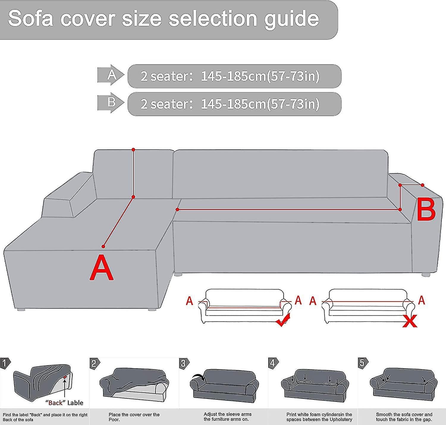 Stretch 3 Seater Sofa Cover Elastic Couch Protector V1263-JX-3553