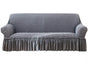Stretch Sofa Cover for 2 Seats - Grey Slipcover V1263-JX-3554