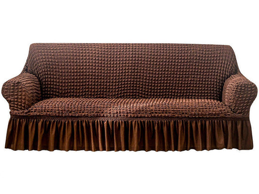 Stretch Sofa Cover for 3 Seats - Coffee Slipcover V1263-JX-3555