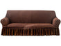 Stretch Sofa Cover for 3 Seats - Coffee Slipcover V1263-JX-3555