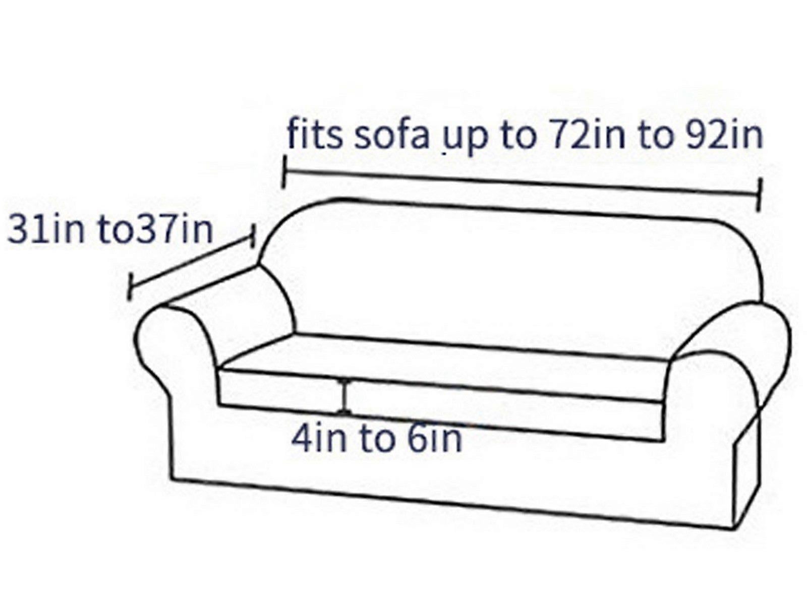 Stretch Sofa Cover for 3 Seats - Coffee Slipcover V1263-JX-3555