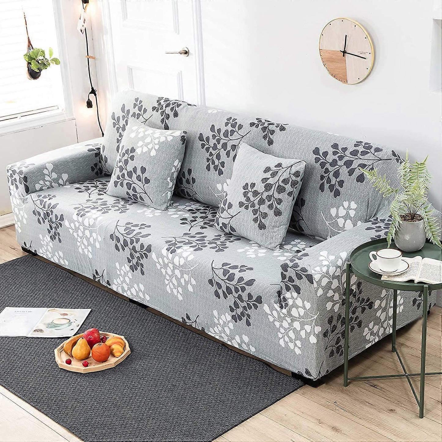 Stretch Jacquard Sofa Cover for 1 Seater 90-140cm Sofa Protector V1263-JX-3558