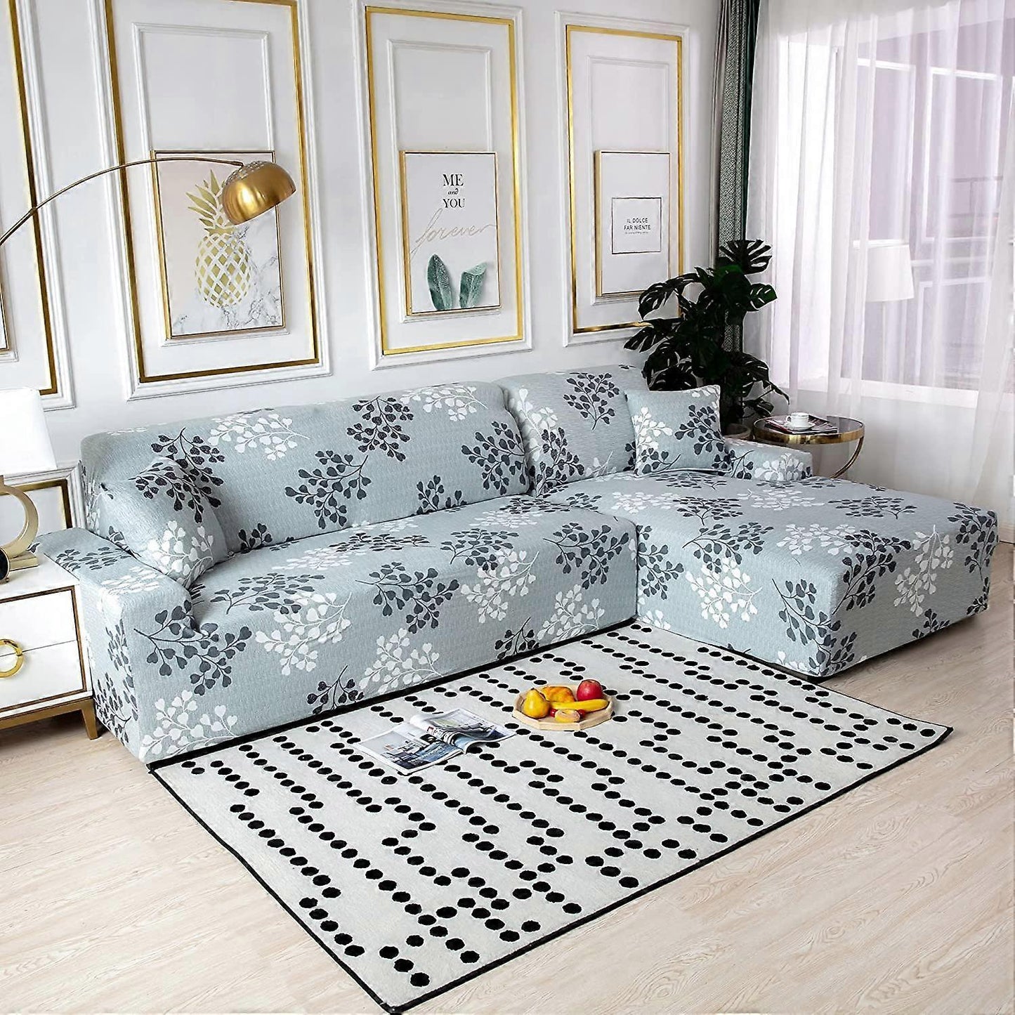 Stretch Jacquard Sofa Cover for 1 Seater 90-140cm Sofa Protector V1263-JX-3558
