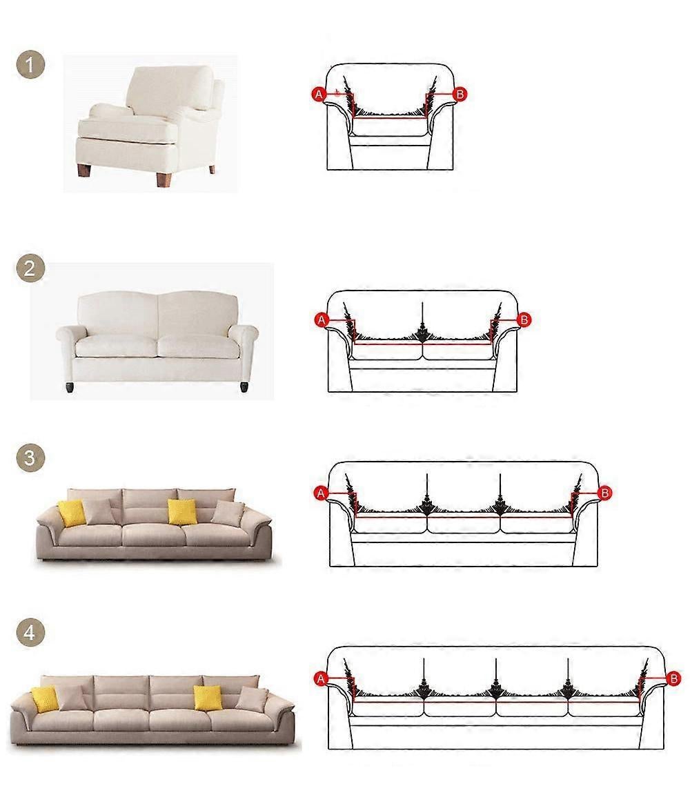 Stretch Jacquard Sofa Cover for 1 Seater 90-140cm Sofa Protector V1263-JX-3558