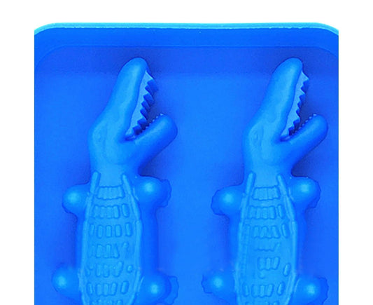 Ice Mould Tray Creative 3D Crocodile Shape Silicone Mold-Dark Blue V1263-JX-356
