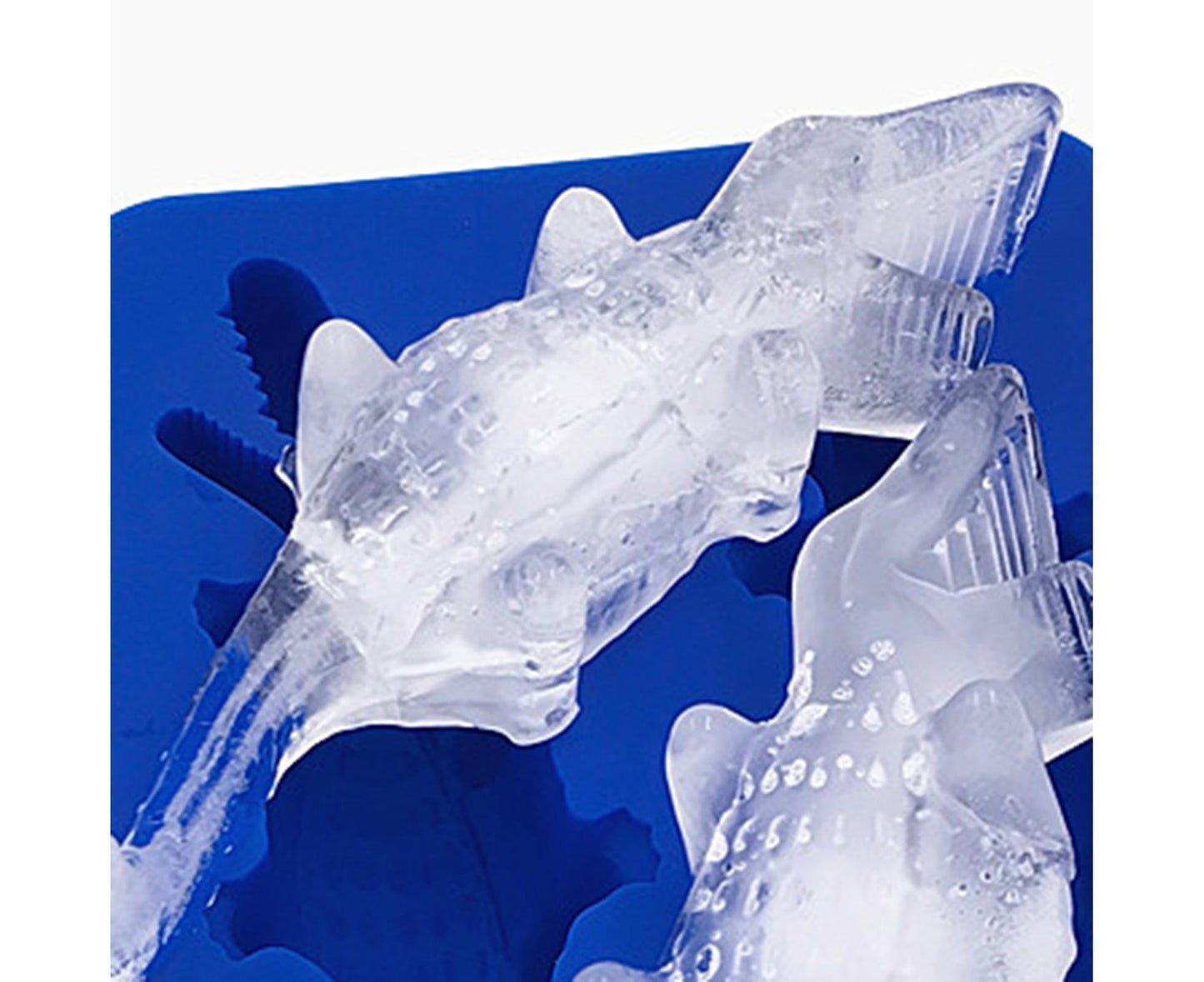 Ice Mould Tray Creative 3D Crocodile Shape Silicone Mold-Dark Blue V1263-JX-356