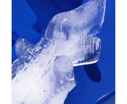 Ice Mould Tray Creative 3D Crocodile Shape Silicone Mold-Dark Blue V1263-JX-356